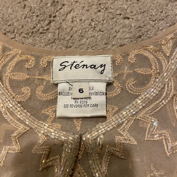 Beaded silk evening jacket - Picture 2 of 5